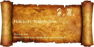 Habich Magdolna névjegykártya